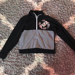 VS Pink quarter zip long sleeve
